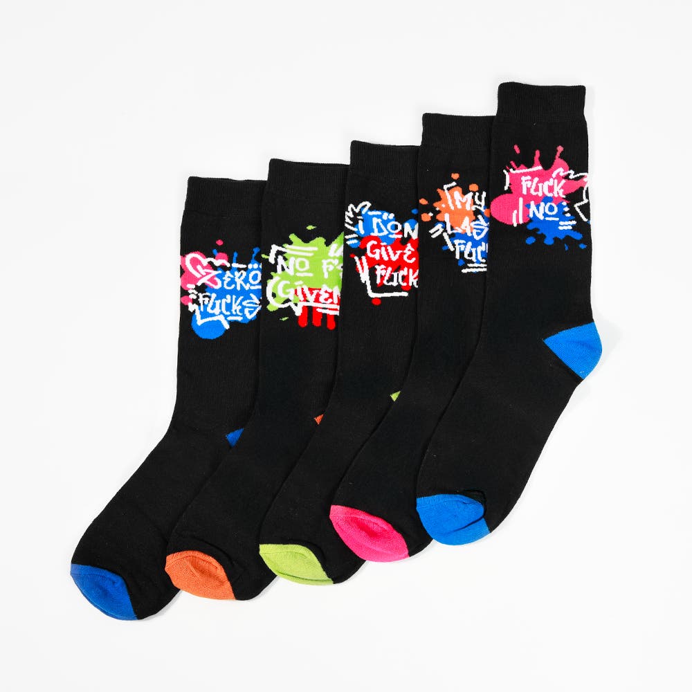 F*CK GRAFFITI SOCKS - 5 PACK