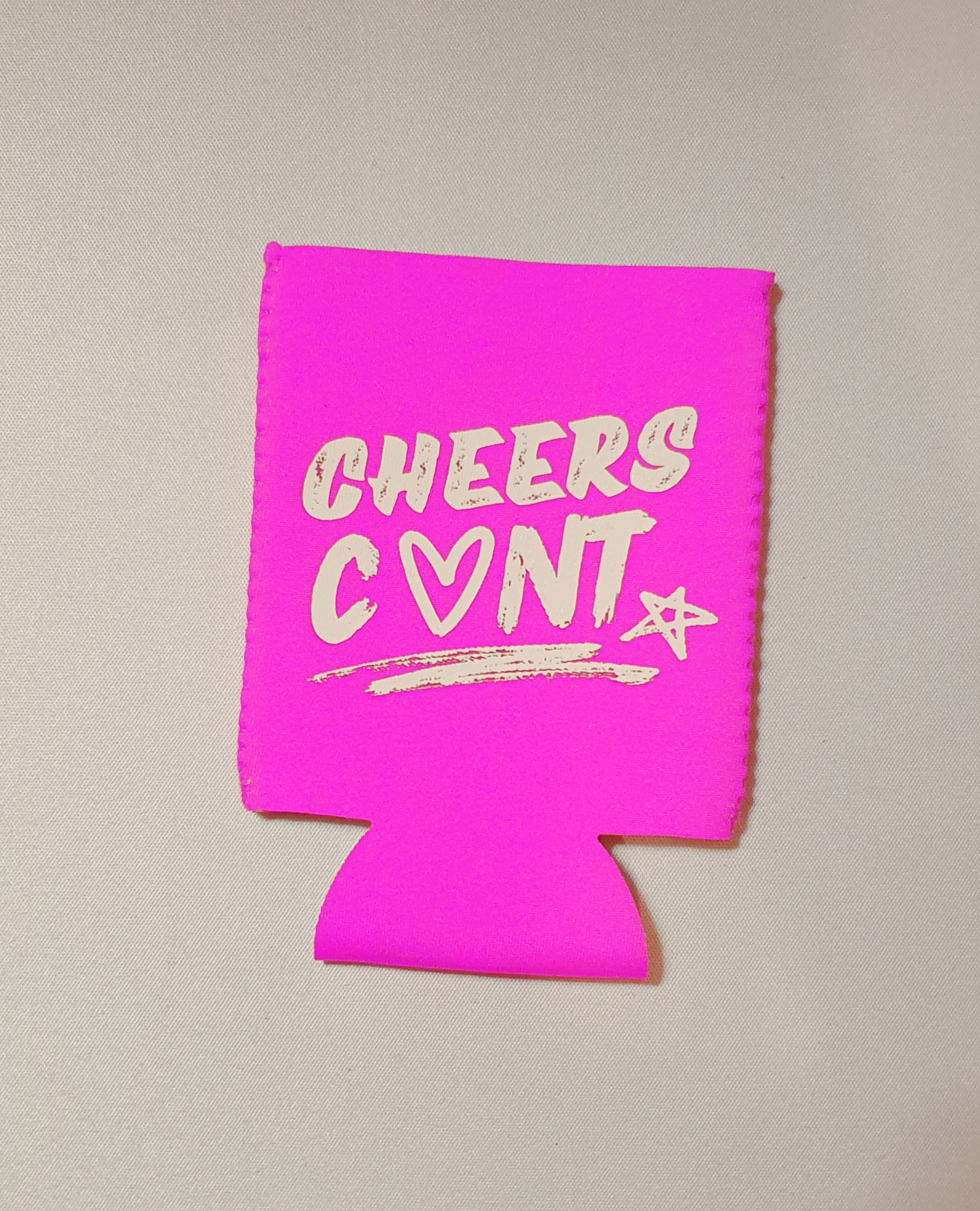 CHEERS C♡NT Stubby Cooler ☆ Neon
