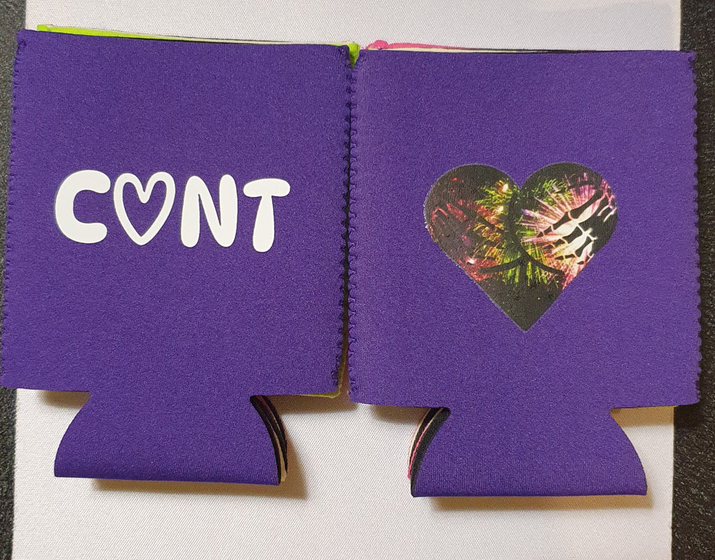 C♡NT / HEARTASS Stubby Cooler ☆ Dual Side Print